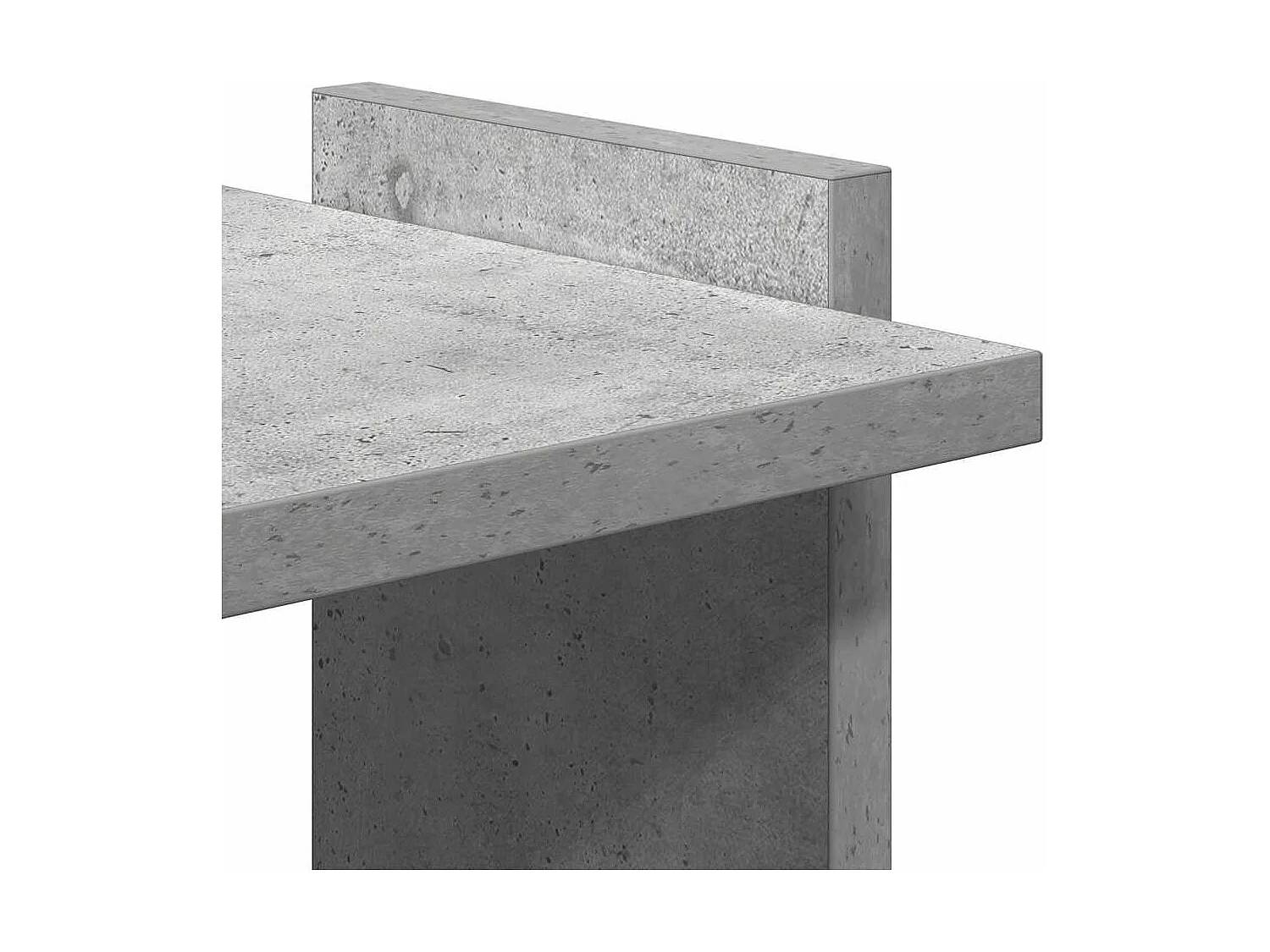 Bibliothèque à 3 niveaux gris béton 60x30x120cm bois ingénierie