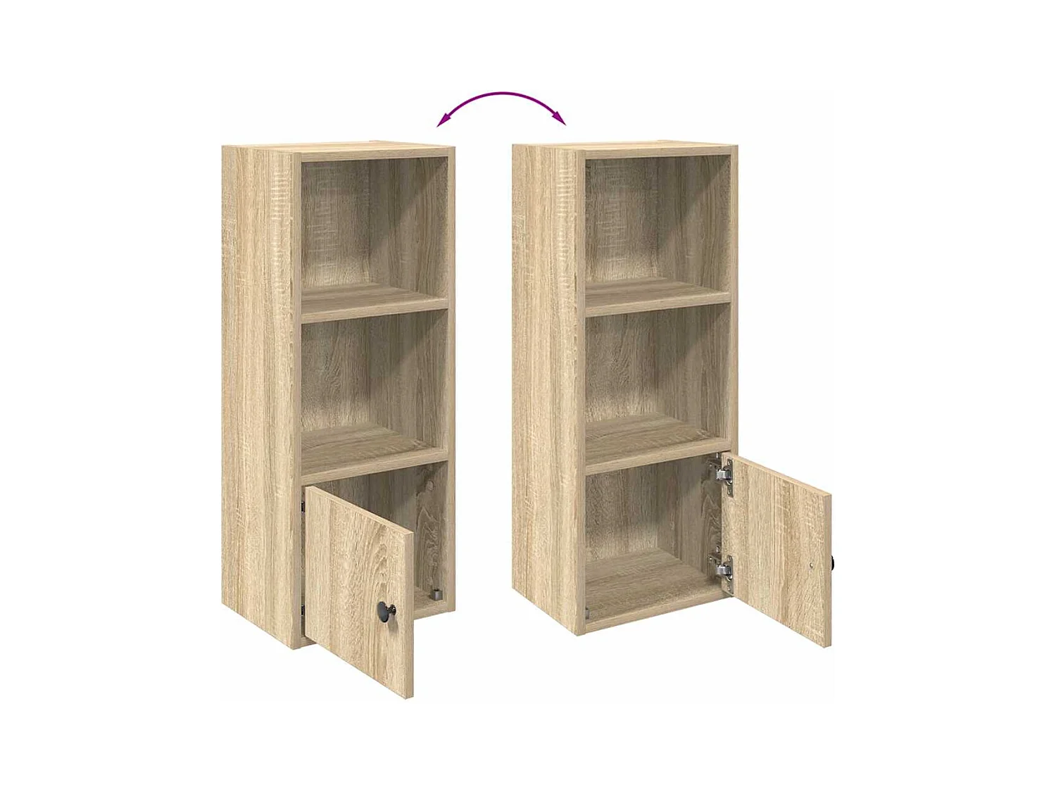 Bibliothèque chêne sonoma 31x24x77 cm bois d'ingénierie