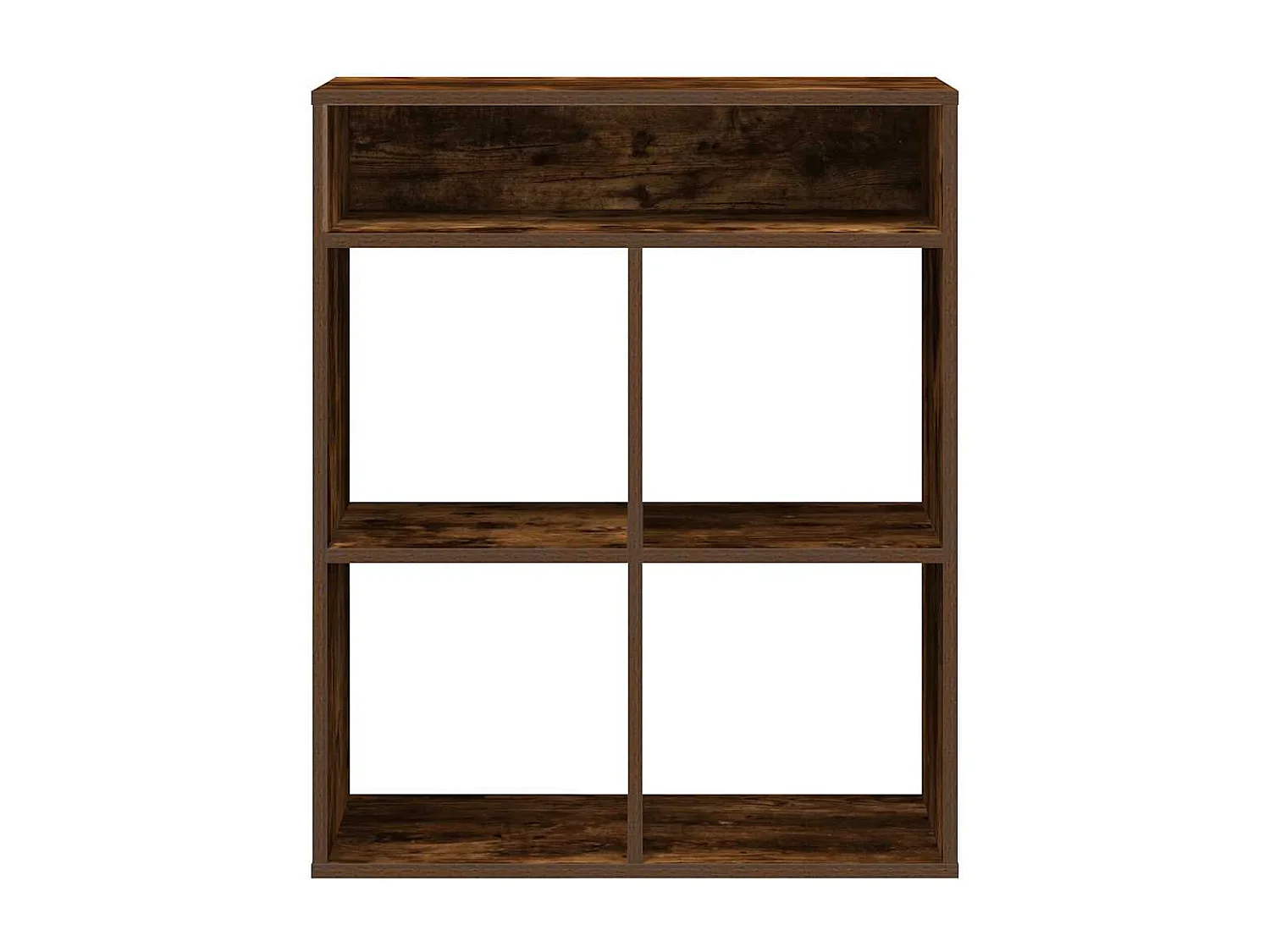 Bibliothèque chêne fumé 66x31x80 cm bois d'ingénierie