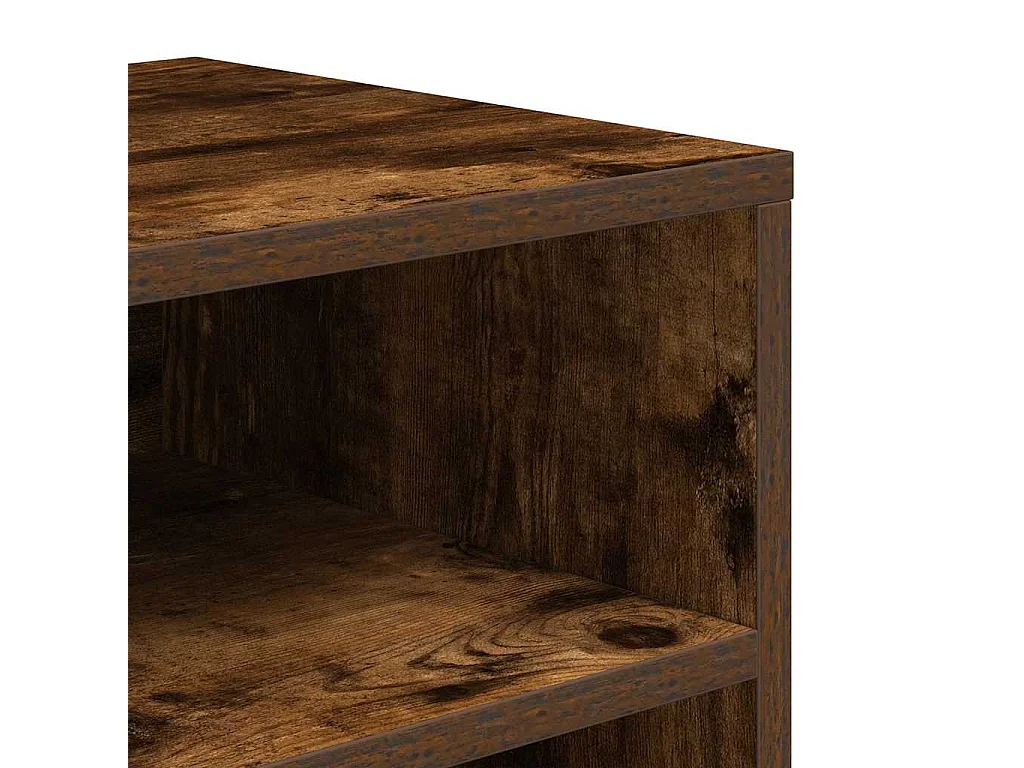 Bibliothèque chêne fumé 66x31x80 cm bois d'ingénierie