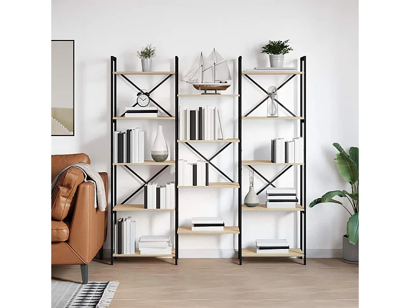 Estante de libros Roble Sonoma 156 x 25 x 167.5 cm