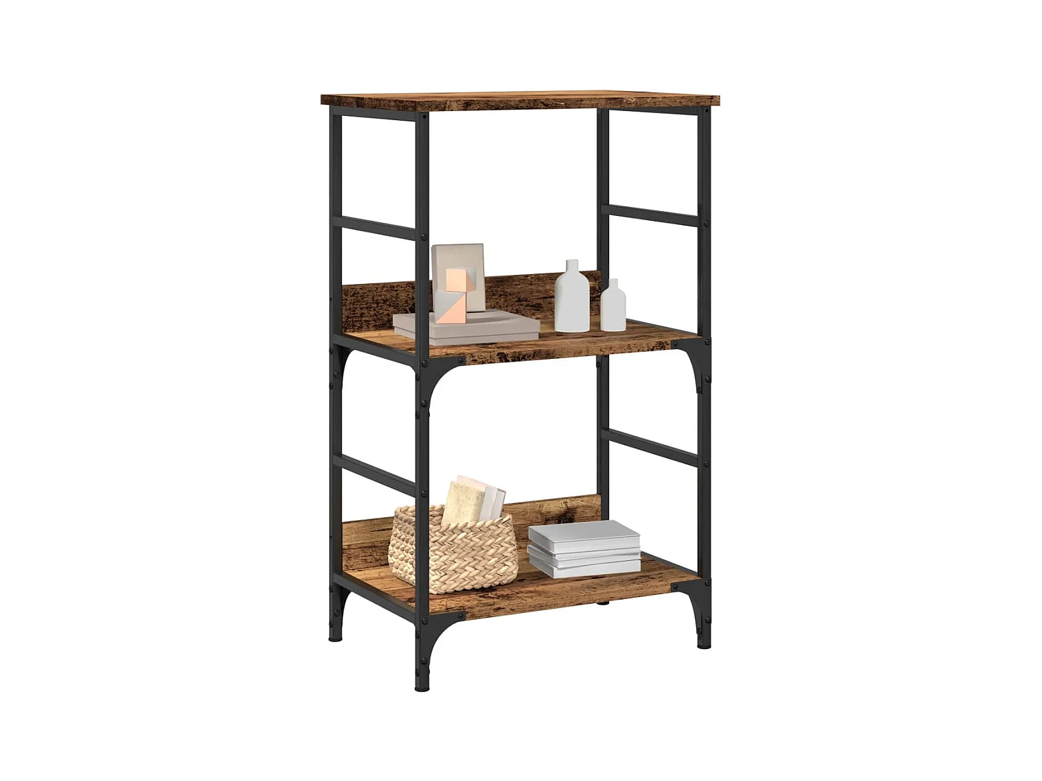 Bibliothèque vieux bois 50x33x82 cm bois d'ingénierie