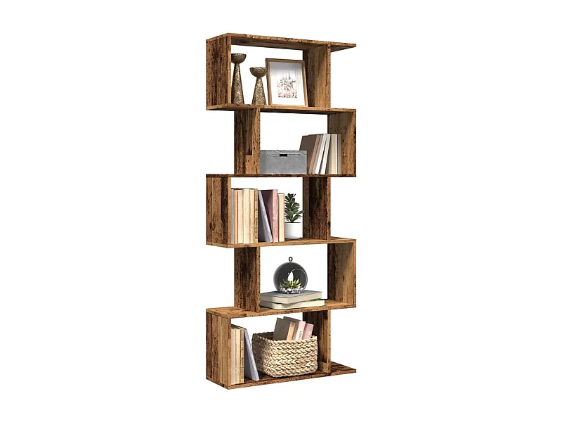 Kamerscherm / boekenkast 5-laags 70x24x161 cm hout oud hout