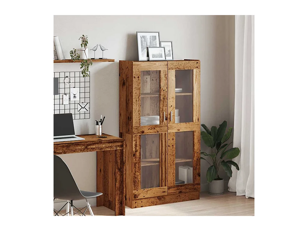 Bibliothèque vieux bois 82,5x30,5x150 cm bois d'ingénierie