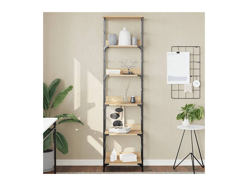 Bibliothèque chêne sonoma 50x33x188,5 cm bois d'ingénierie