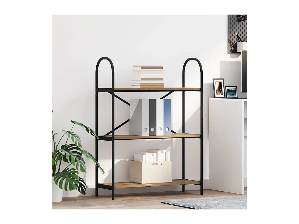 Bibliothèque chêne artisanal 80 x 30 x 109 cm Bois d'ingénierie