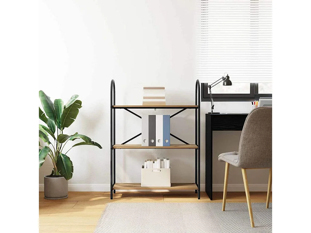 Bibliothèque chêne artisanal 80 x 30 x 109 cm Bois d'ingénierie