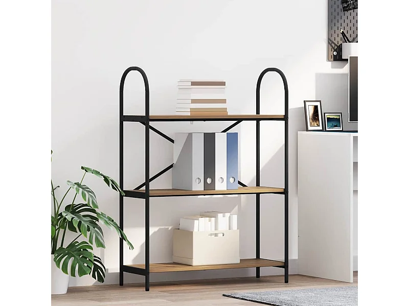 Bibliothèque chêne artisanal 80 x 30 x 109 cm Bois d'ingénierie