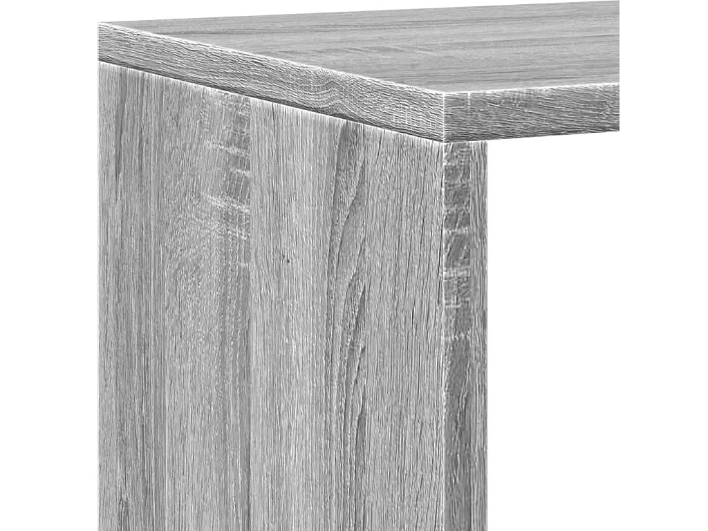 Estantería madera de ingeniería gris Sonoma 137,5x29x137,5 cm
