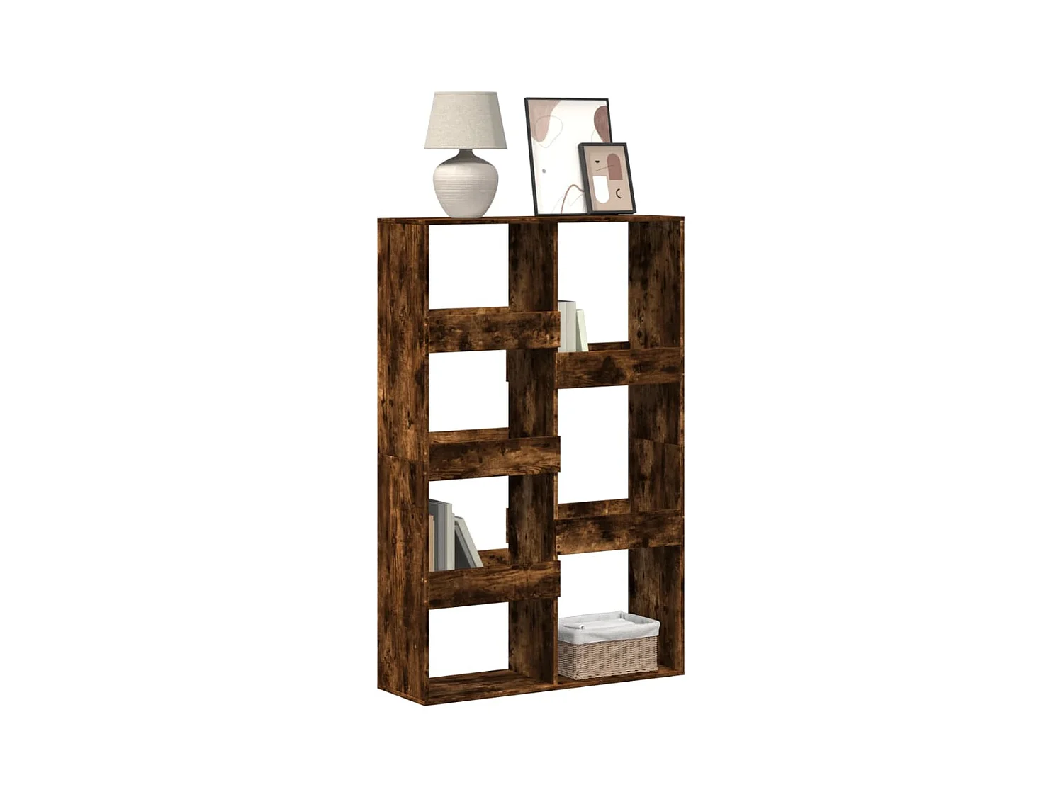 Estantería madera de ingeniería roble ahumado 100x33x155,5 cm