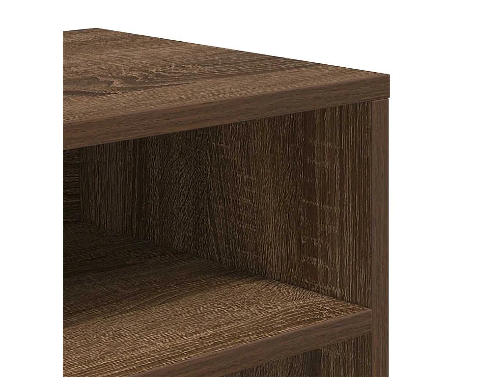 Bibliothèque chêne marron 66x31x80 cm bois d'ingénierie