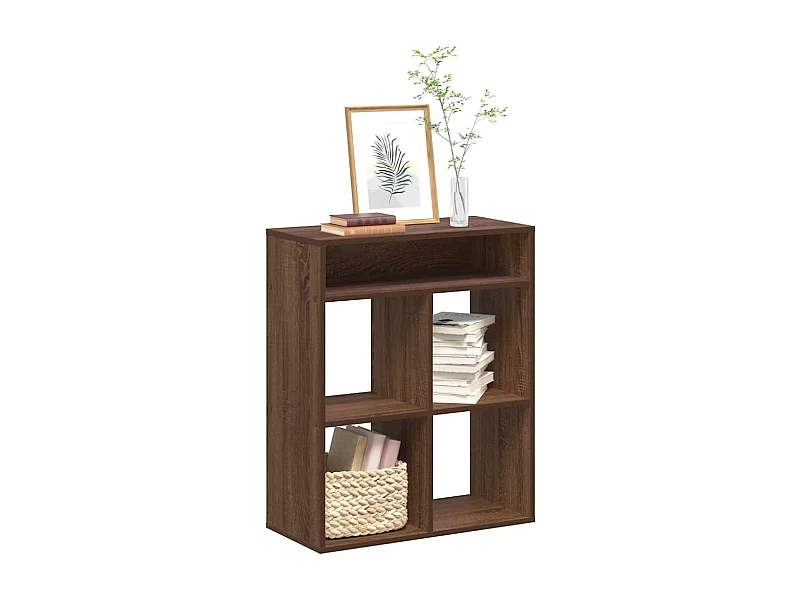 Bibliothèque chêne marron 66x31x80 cm bois d'ingénierie