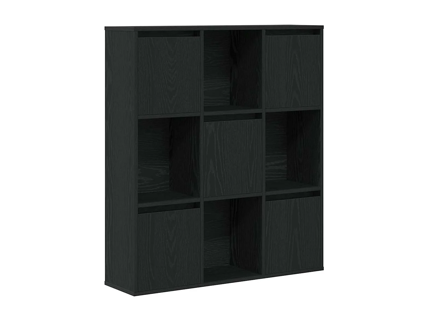 Bibliothèque chêne noir 89x24x101,5 cm bois d'ingénierie