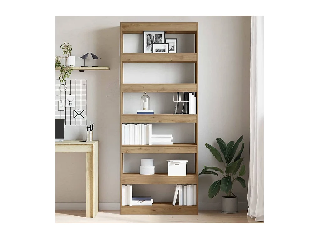 Bibliothèque chêne artisanal 80 x 30 x 198 cm Bois d'ingénierie