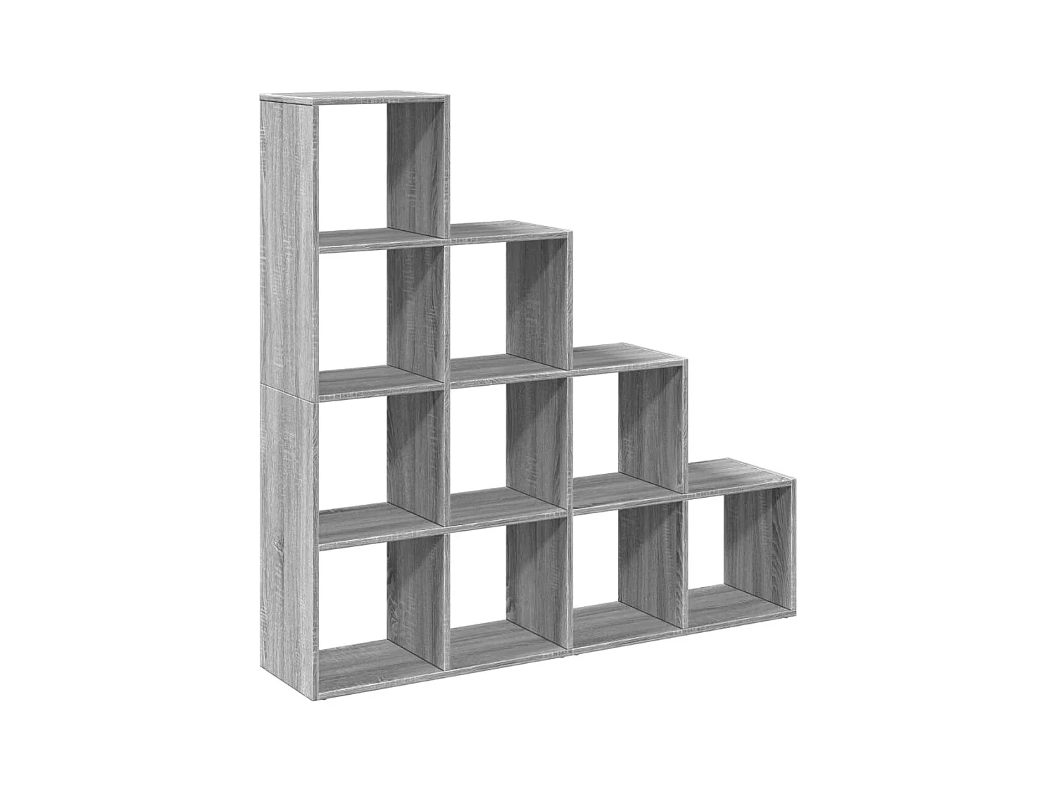 Bibliothèque séparatrice de pièce 4 niveaux sonoma gris