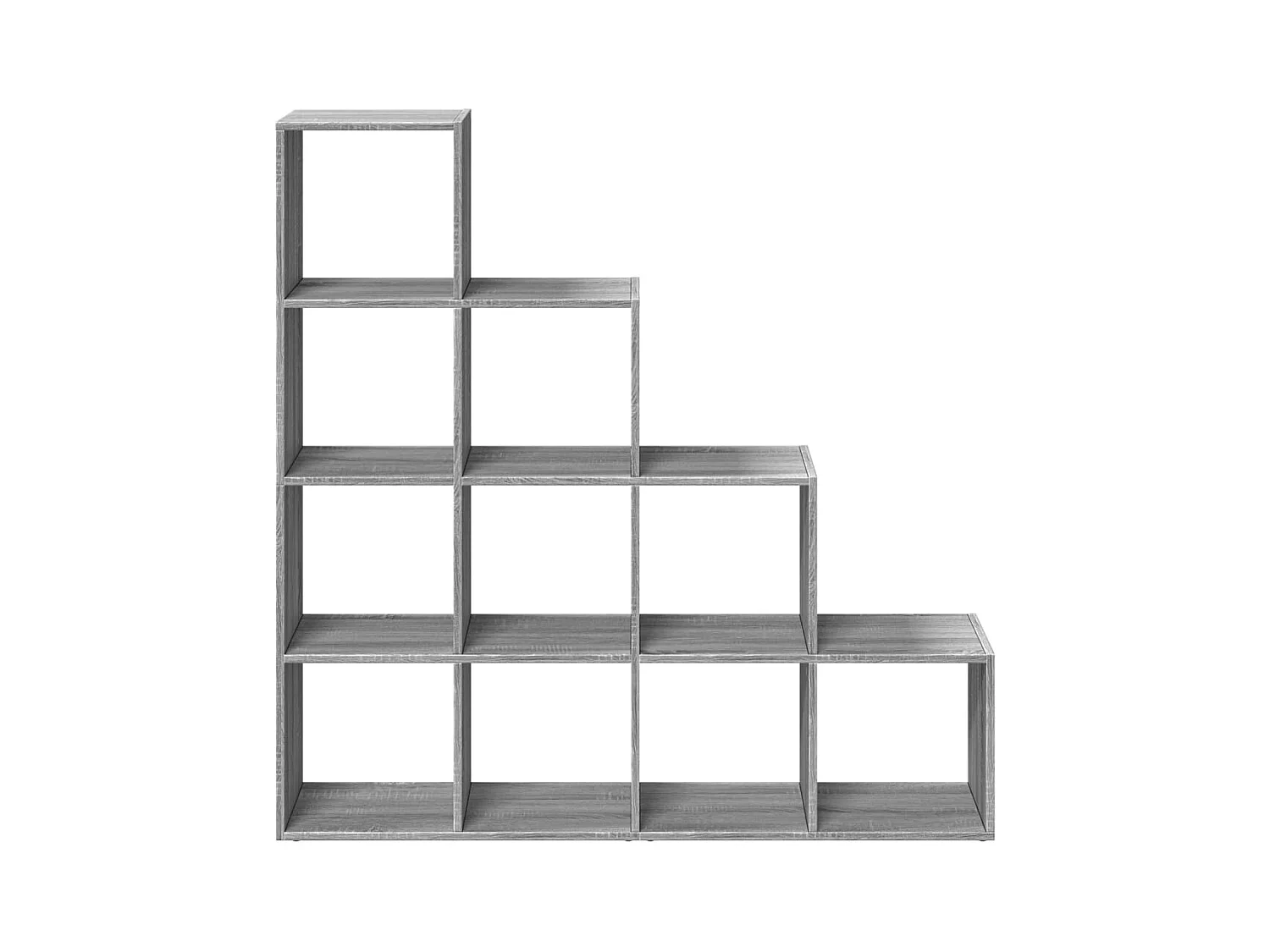 Bibliothèque séparatrice de pièce 4 niveaux sonoma gris