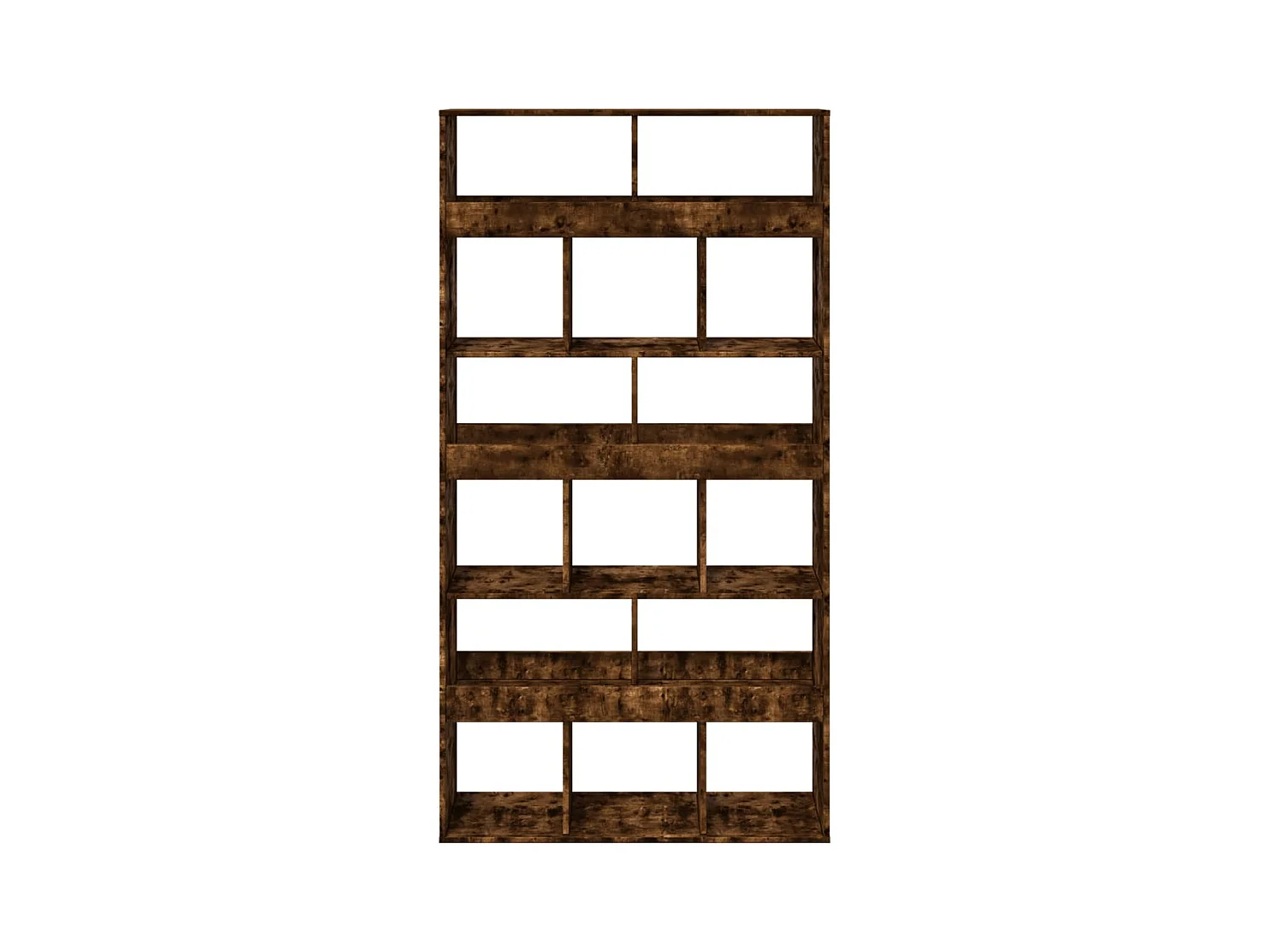 Bibliothèque / Cloison de séparation chêne fumé bois d'ingénierie