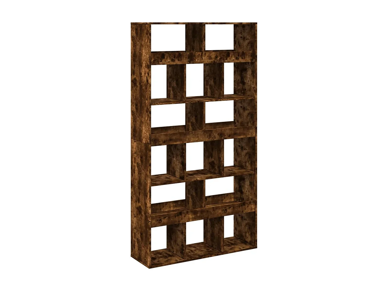 Bibliothèque / Cloison de séparation chêne fumé bois d'ingénierie