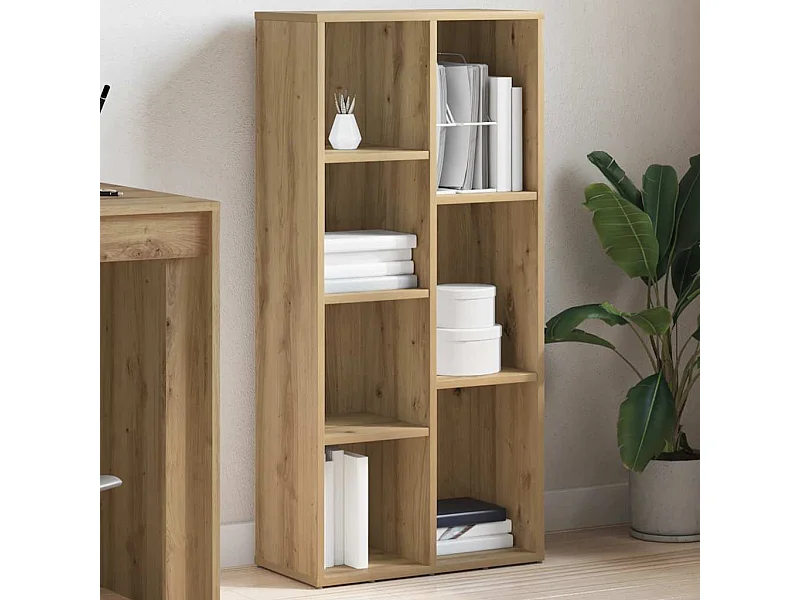 Bibliothèque chêne artisanal 50x25x104 cm