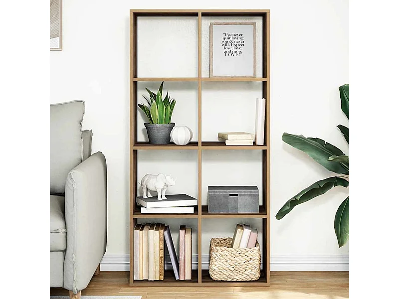 Bibliothèque séparatrice de pièce chêne artisanal 69,5x29x137,5 cm