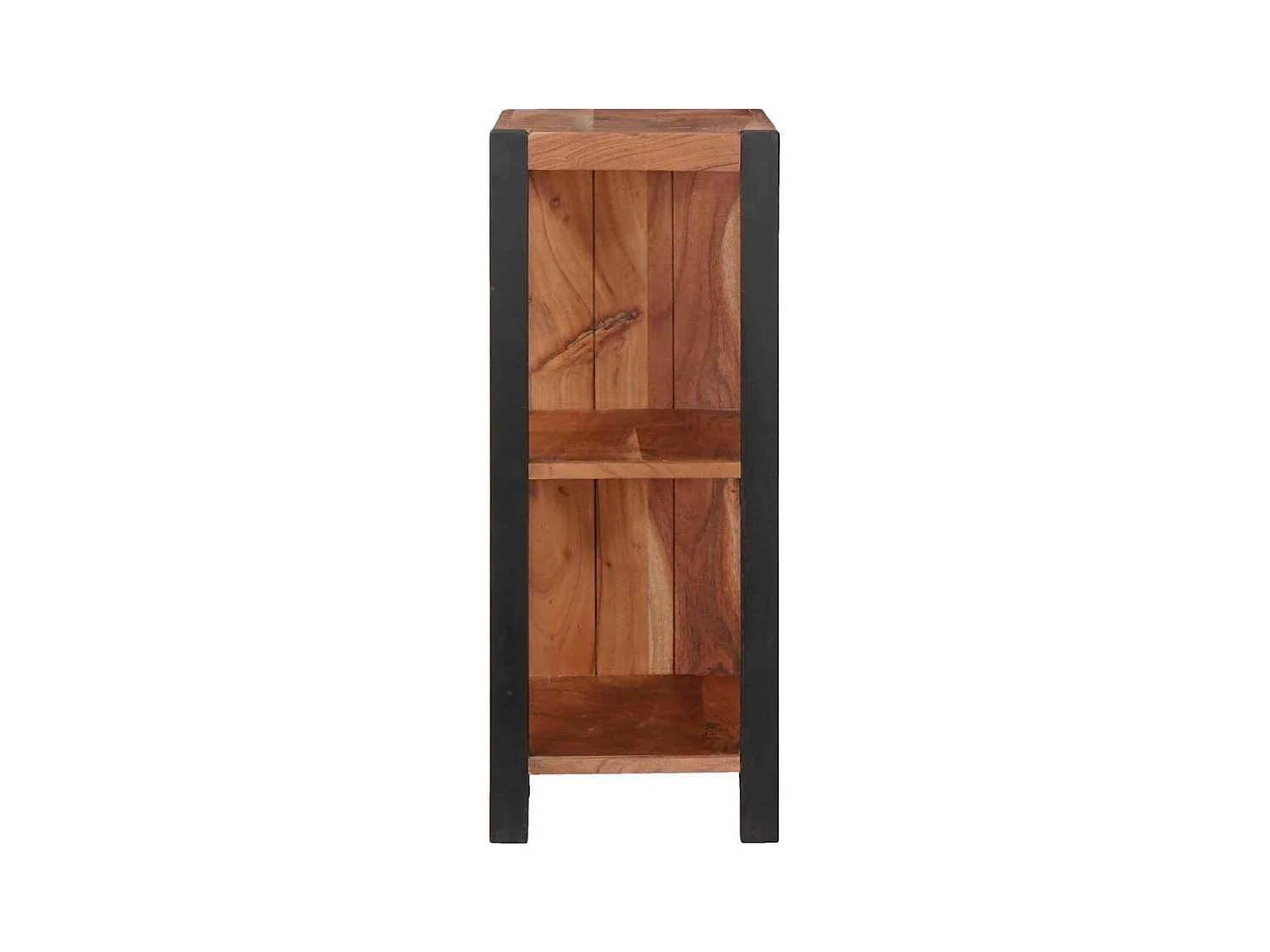 Bibliothèque Marron, Noir 50 x 30 x 75 cm Bois d'Acacia Massif