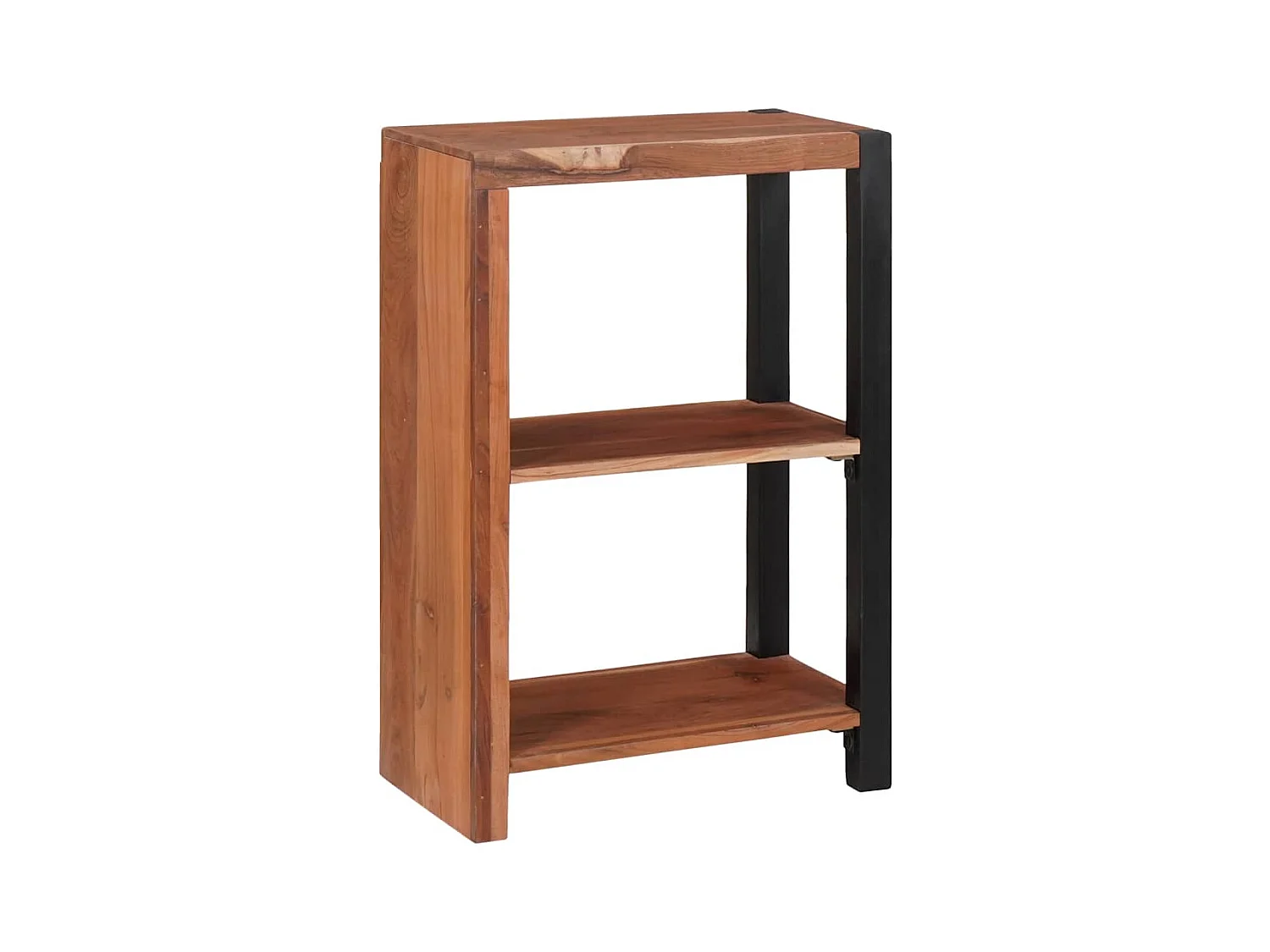 Bibliothèque Marron, Noir 50 x 30 x 75 cm Bois d'Acacia Massif