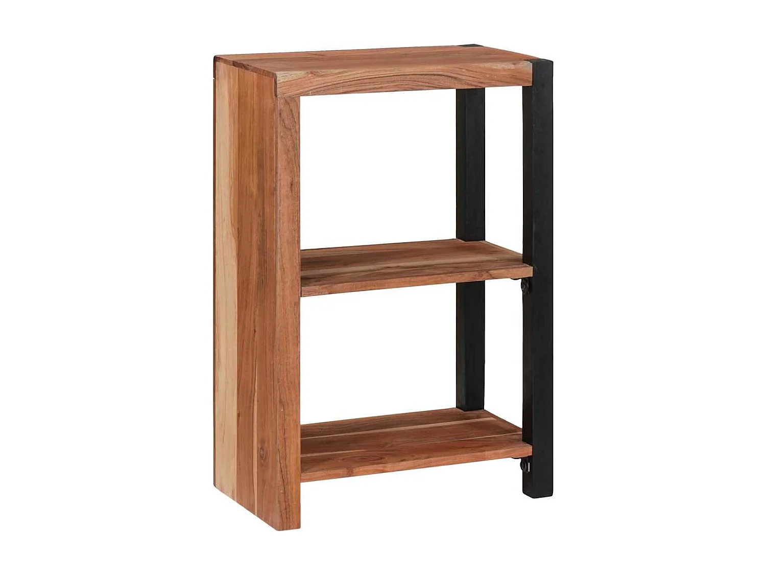 Bibliothèque Marron, Noir 50 x 30 x 75 cm Bois d'Acacia Massif