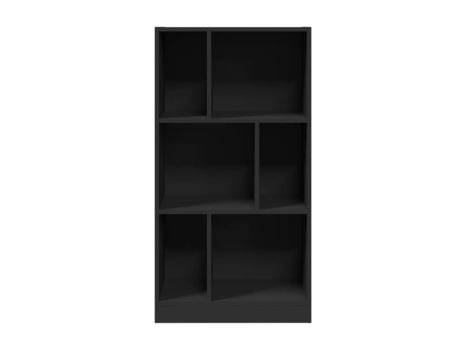 Boekenkast 57x28,5x107,5 cm bewerkt hout zwart