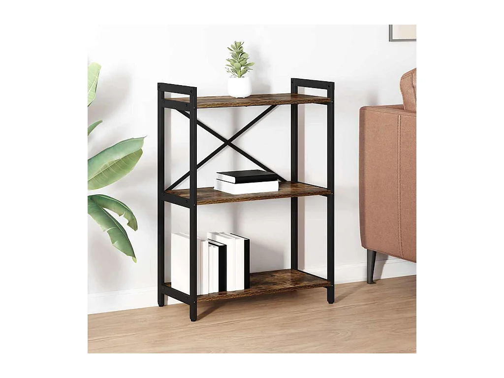 Bibliothèque Chêne fumé 60 x 30 x 83 cm Bois d'ingénierie