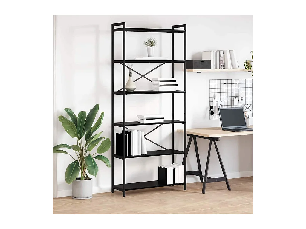 Bibliothèque Chêne noir 80 x 30 x 188 cm Bois d'ingénierie