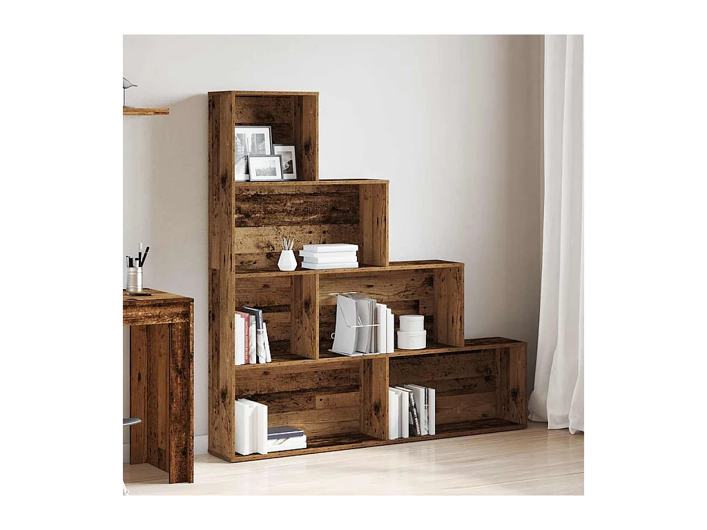 Bibliothèque vieux bois 157x24x160 cm bois d'ingénierie