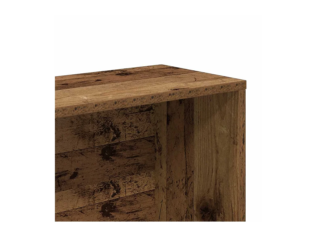 Bibliothèque vieux bois 157x24x160 cm bois d'ingénierie