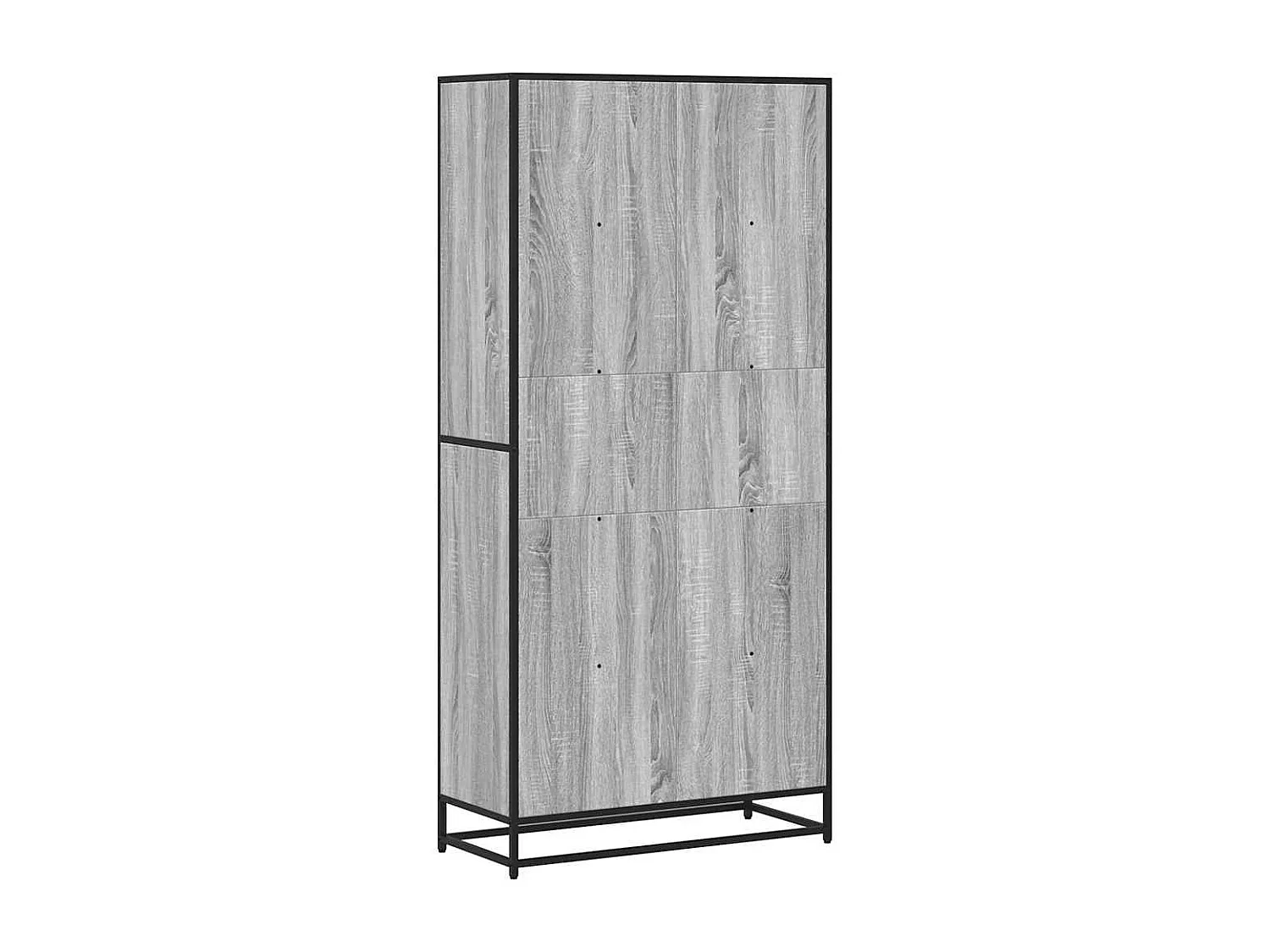 Bibliothèque sonoma gris 80,5x35x170,5 cm bois d'ingénierie