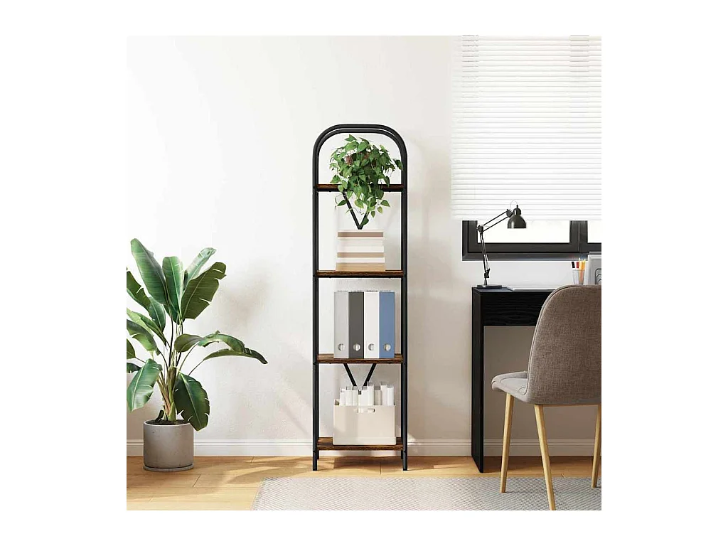 Bibliothèque Chêne fumé 40 x 30 x 146 cm Bois d'ingénierie