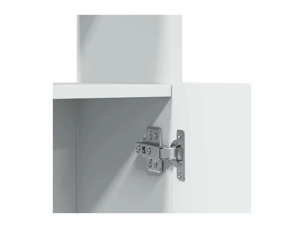 Bibliothèque 63x33x180 cm blanc bois d'ingénierie