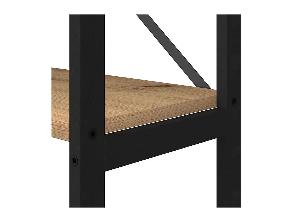 Bibliothèque chêne artisanal 156 x 25 x 167.5 cm Bois d'ingénierie