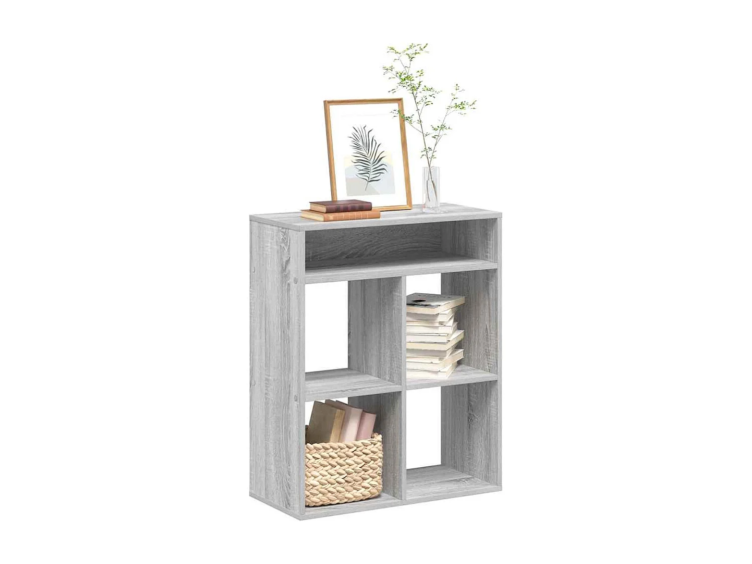 Bibliothèque sonoma gris 66x31x80 cm bois d'ingénierie