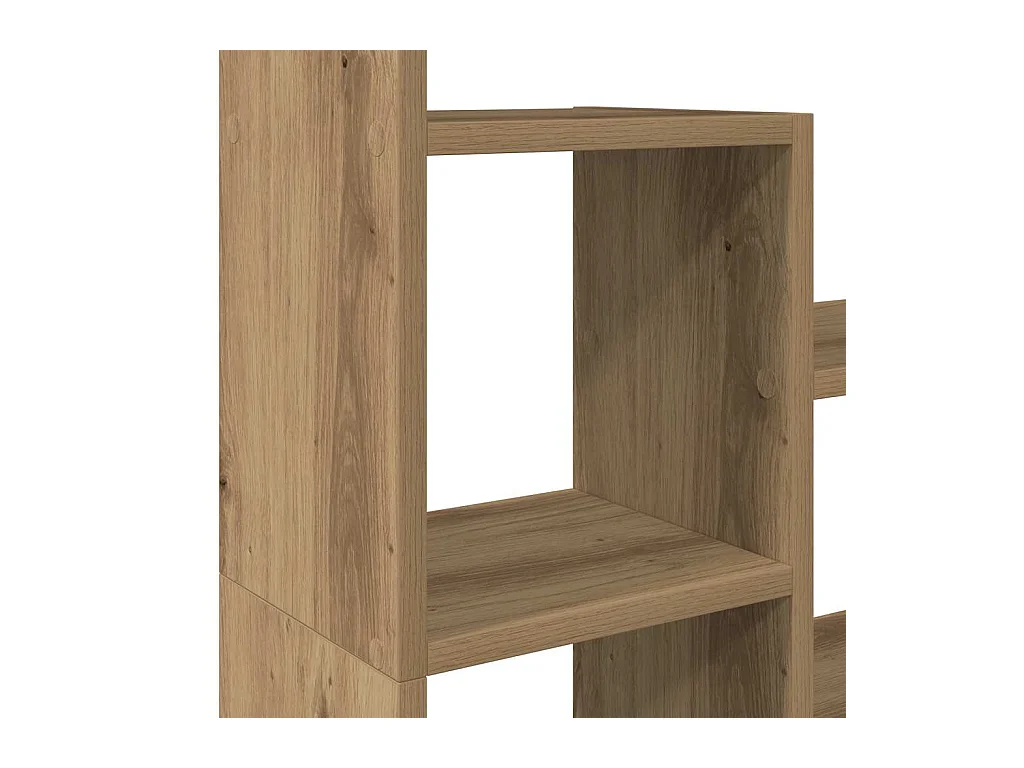 Bibliothèque chêne artisanal 72x20x120 cm bois d'ingénierie