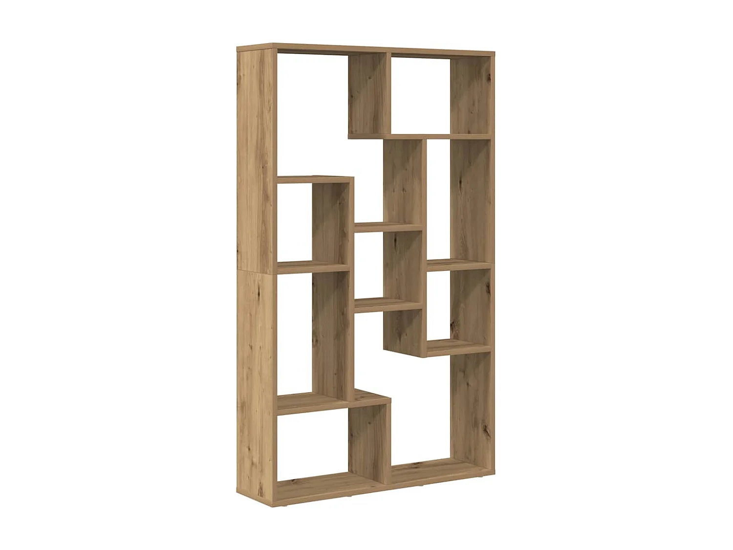 Bibliothèque chêne artisanal 72x20x120 cm bois d'ingénierie