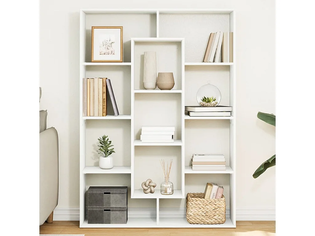 Bibliothèque blanc 102x29x143 cm bois d'ingénierie
