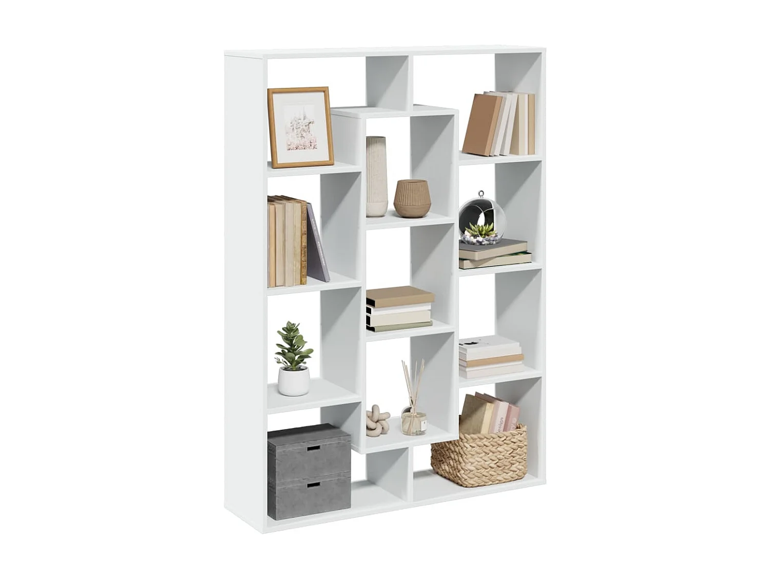 Bibliothèque blanc 102x29x143 cm bois d'ingénierie