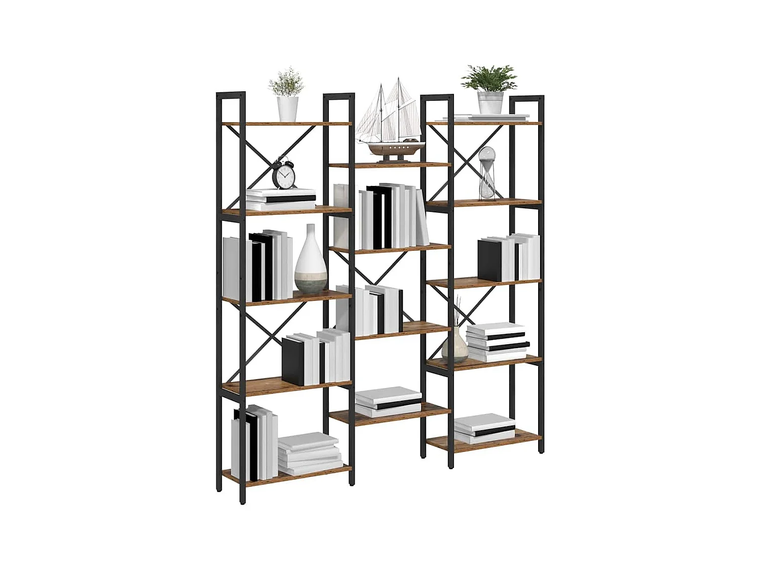 Bibliothèque Bois ancien 156 x 25 x 167.5 cm Bois d'ingénierie