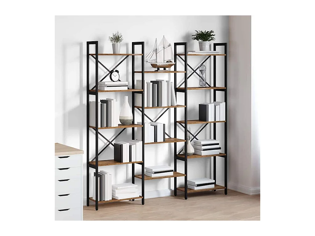 Bibliothèque Bois ancien 156 x 25 x 167.5 cm Bois d'ingénierie