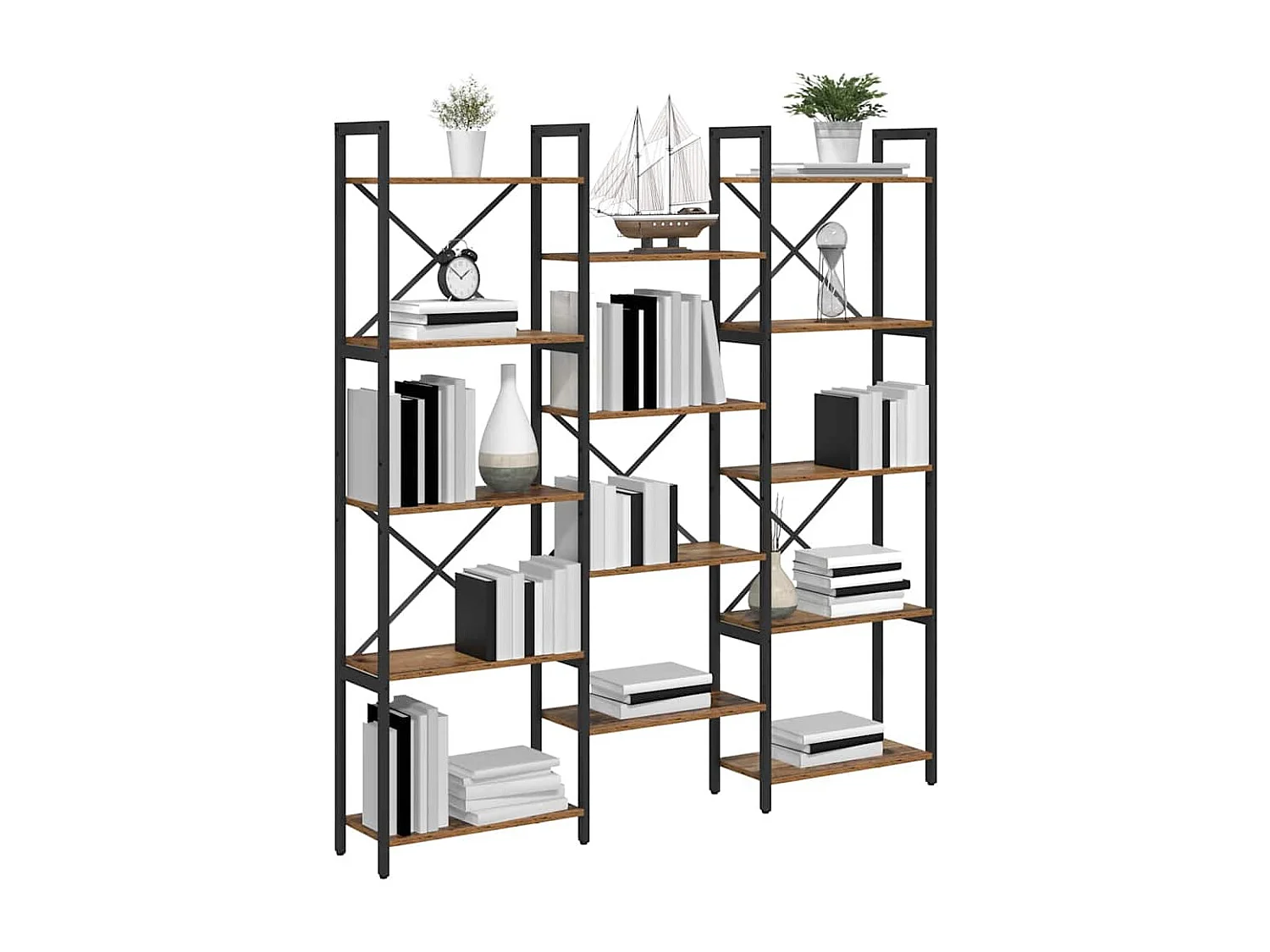 Bibliothèque Bois ancien 156 x 25 x 167.5 cm Bois d'ingénierie