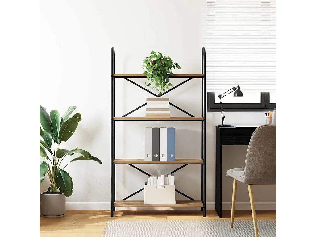 Bibliothèque chêne artisanal 80 x 30 x 146 cm Bois d'ingénierie