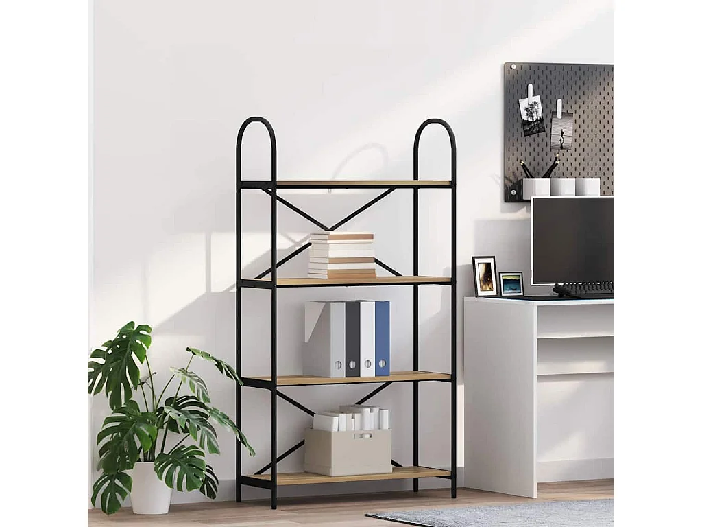 Bibliothèque chêne artisanal 80 x 30 x 146 cm Bois d'ingénierie