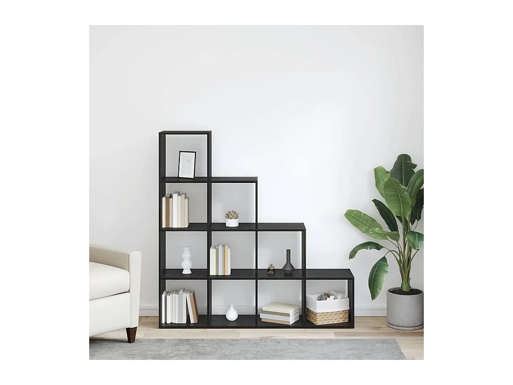 Bibliothèque / Cloison Bibliothèque Chêne noir 131.5 x 29 x 131.5 cm