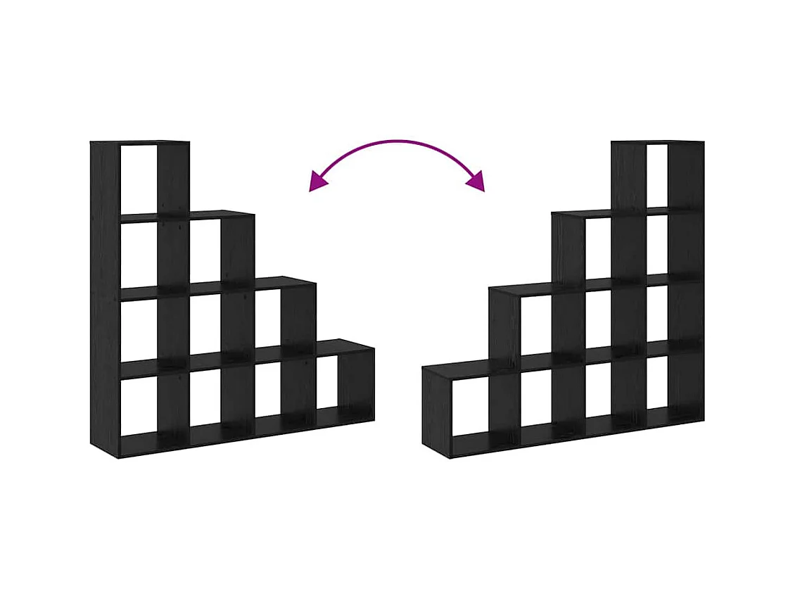 Bibliothèque / Cloison Bibliothèque Chêne noir 131.5 x 29 x 131.5 cm