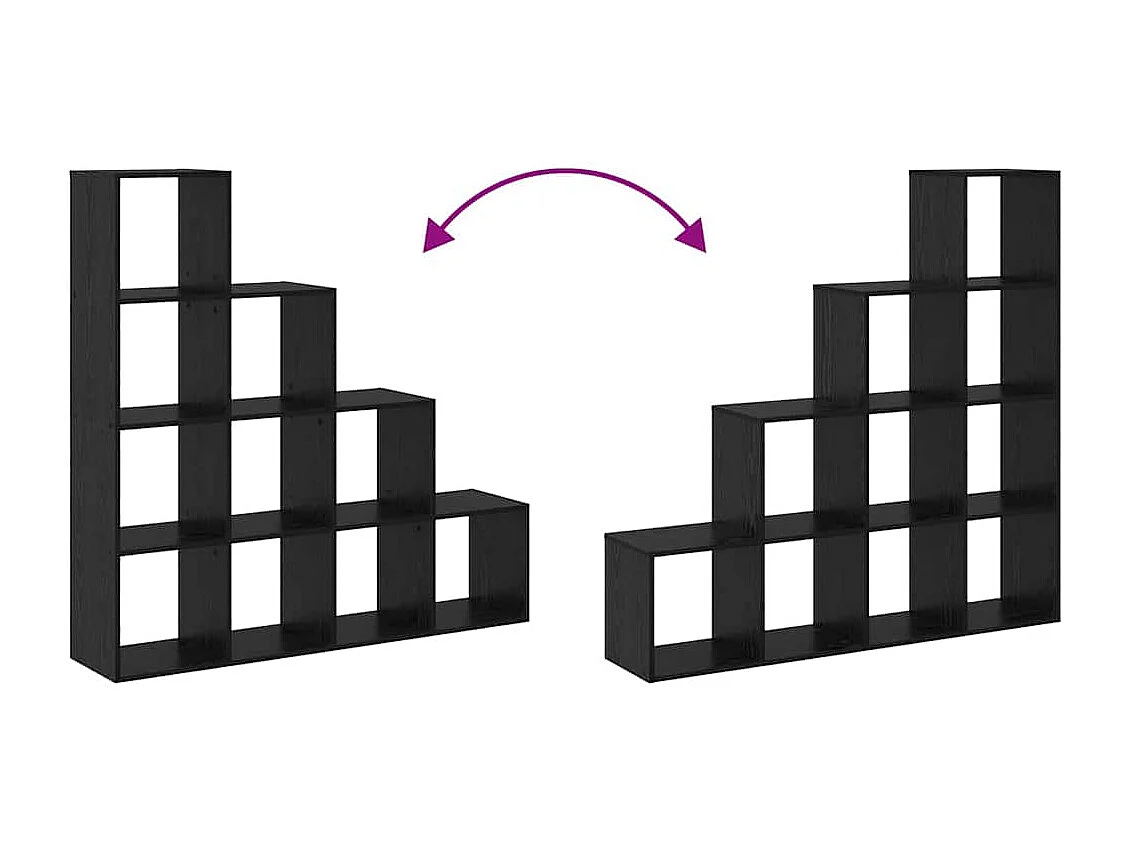 Bibliothèque / Cloison Bibliothèque Chêne noir 131.5 x 29 x 131.5 cm