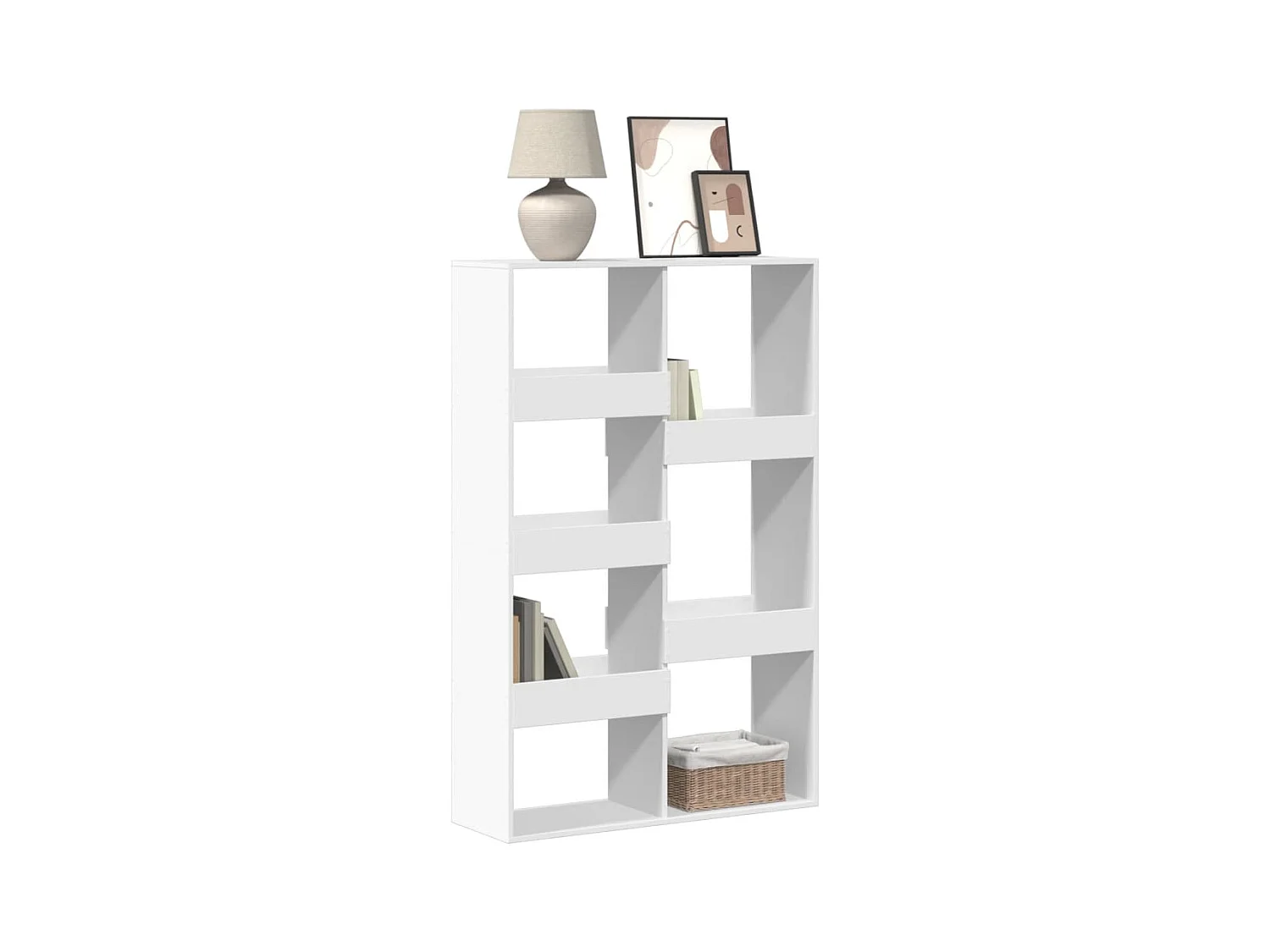 Boekenkast 100x33x155,5 cm bewerkt hout wit